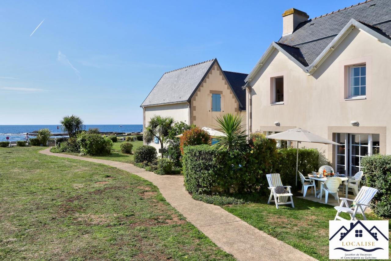 Au Guilvinec Seaside Retreat: Oceanview Comfort with Pool and Garden Exterior photo