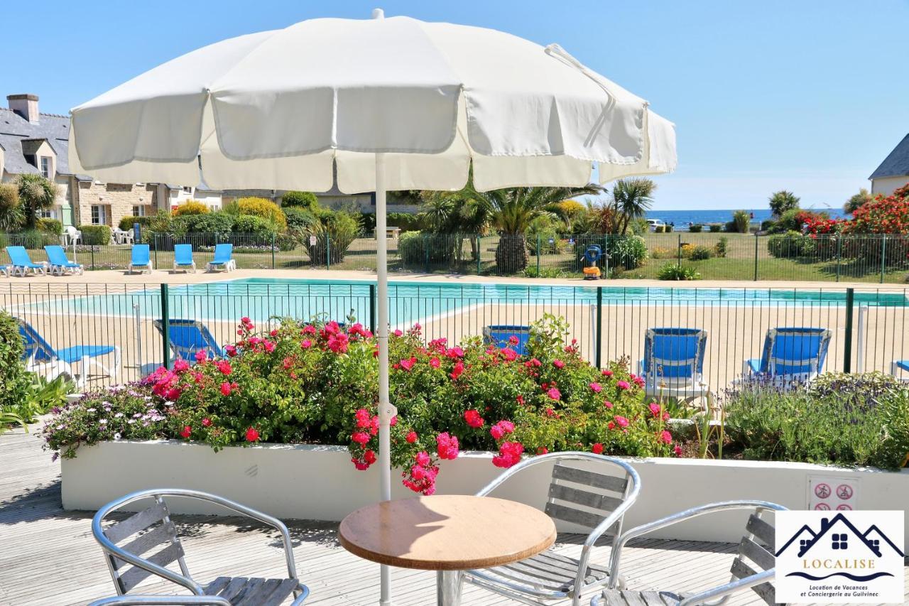 Au Guilvinec Seaside Retreat: Oceanview Comfort with Pool and Garden Exterior photo